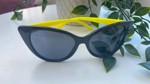 Cateye solbriller, sort med gul stang